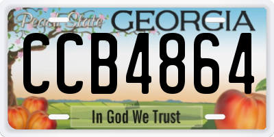 GA license plate CCB4864