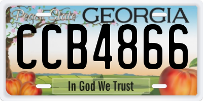 GA license plate CCB4866