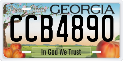 GA license plate CCB4890