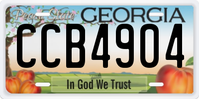 GA license plate CCB4904