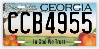 GA license plate CCB4955