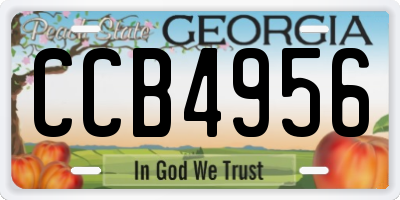 GA license plate CCB4956