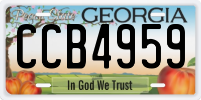 GA license plate CCB4959
