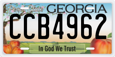 GA license plate CCB4962