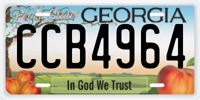 GA license plate CCB4964