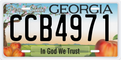 GA license plate CCB4971