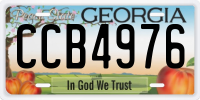 GA license plate CCB4976