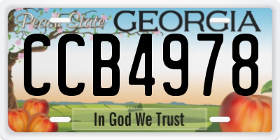 GA license plate CCB4978