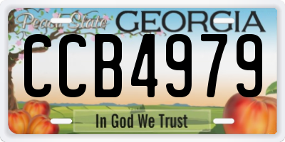 GA license plate CCB4979