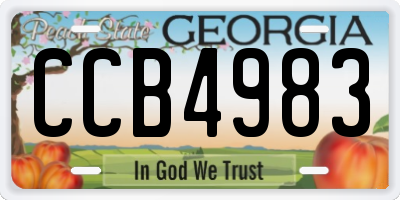 GA license plate CCB4983
