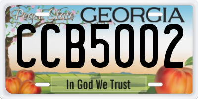 GA license plate CCB5002