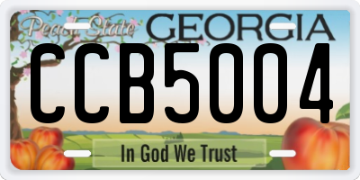 GA license plate CCB5004