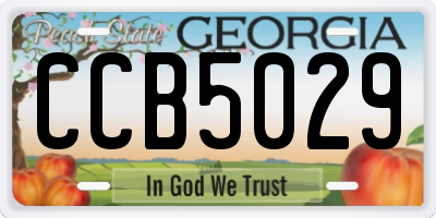 GA license plate CCB5029