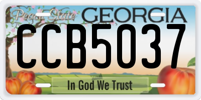 GA license plate CCB5037