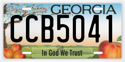 GA license plate CCB5041