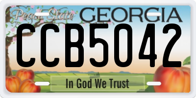 GA license plate CCB5042