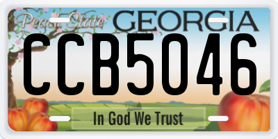 GA license plate CCB5046