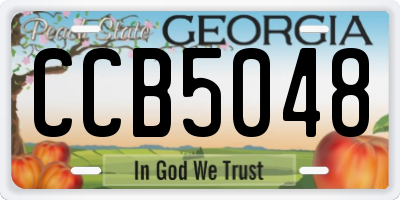 GA license plate CCB5048