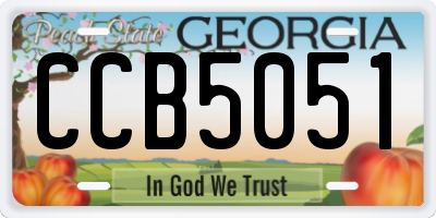 GA license plate CCB5051