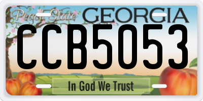 GA license plate CCB5053