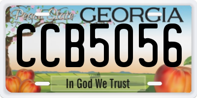 GA license plate CCB5056