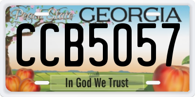 GA license plate CCB5057