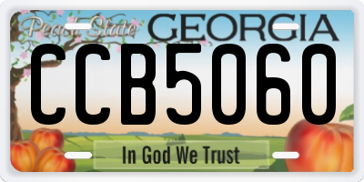 GA license plate CCB5060