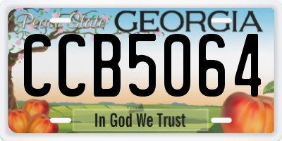 GA license plate CCB5064