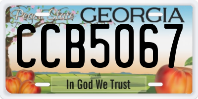 GA license plate CCB5067