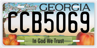 GA license plate CCB5069