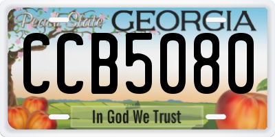 GA license plate CCB5080