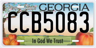 GA license plate CCB5083