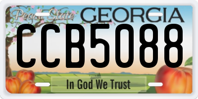 GA license plate CCB5088
