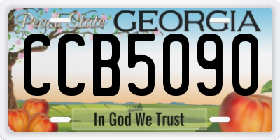 GA license plate CCB5090