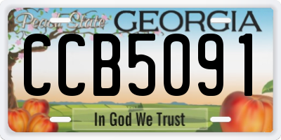GA license plate CCB5091