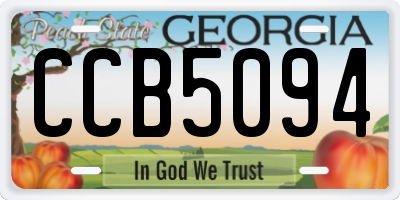 GA license plate CCB5094