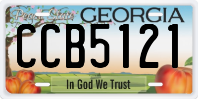 GA license plate CCB5121