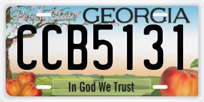 GA license plate CCB5131