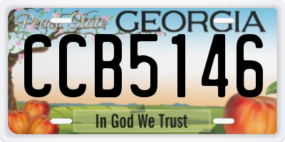 GA license plate CCB5146