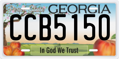 GA license plate CCB5150