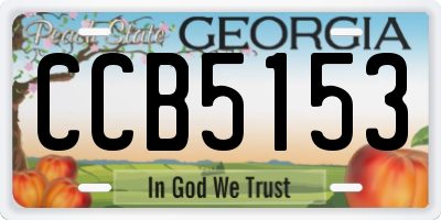 GA license plate CCB5153