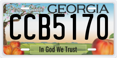 GA license plate CCB5170