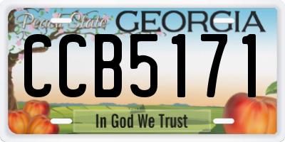 GA license plate CCB5171