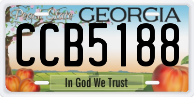 GA license plate CCB5188