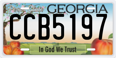 GA license plate CCB5197