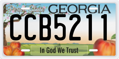 GA license plate CCB5211