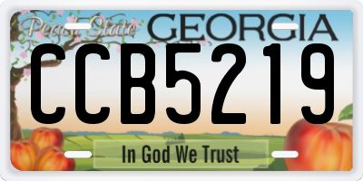 GA license plate CCB5219