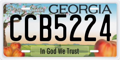 GA license plate CCB5224