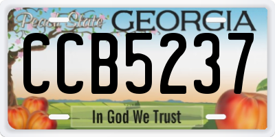 GA license plate CCB5237