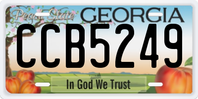 GA license plate CCB5249